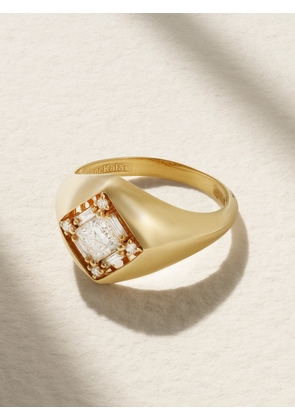 Suzanne Kalan - 18-karat Gold Diamond Pinky Ring - 3,4,5
