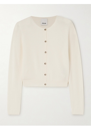 Allude - Cropped Cashmere Cardigan - Cream - x small,small,medium,large,x large