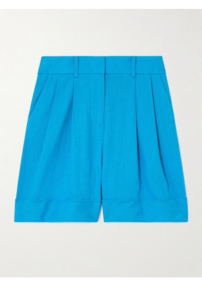 Diane von Furstenberg - Shiana Pleated Gauze Shorts - Blue - US0,US2,US4,US6,US8,US10,US12,US14
