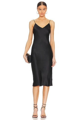 L'AGENCE Jodie Slip Dress in Black. Size 4, 8.