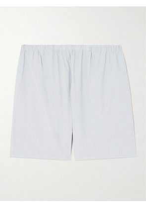 Deiji Studios - Striped Organic Cotton Shorts - Gray - x small,small,medium,large,x large