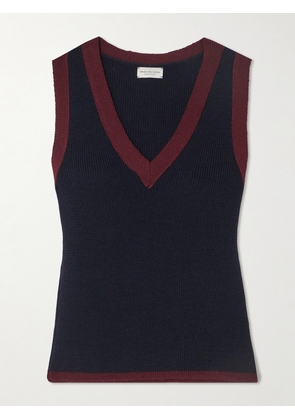 Dries Van Noten - Wool-blend Sweater Vest - Blue - x small,small,medium,large