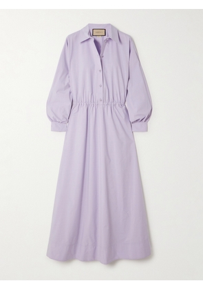 Gucci - Cotton-poplin Maxi Shirt Dress - Purple - IT38,IT40,IT42,IT44,IT46,IT48