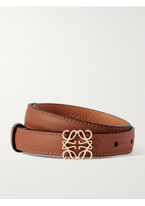 Loewe - Anagram Textured-leather Belt - Brown - 65,70,75,80,85,90,95,100,105,110,115
