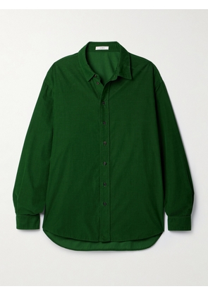 The Row - Penna Oversized Cotton-corduroy Shirt - Green - x small,small,medium