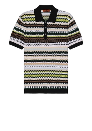 Missoni Short Sleeve Polo in Multi. Size 46, 48, 52.
