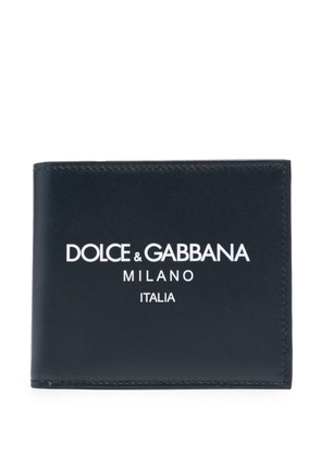 Dolce & Gabbana embossed-logo leather wallet - Blue