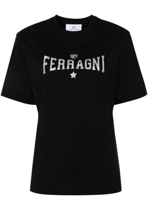Chiara Ferragni Eyelike-motif cotton T-shirt - Black