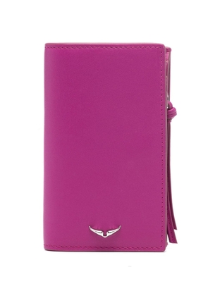 Zadig&Voltaire Compact Eternal leather cardholder - Purple