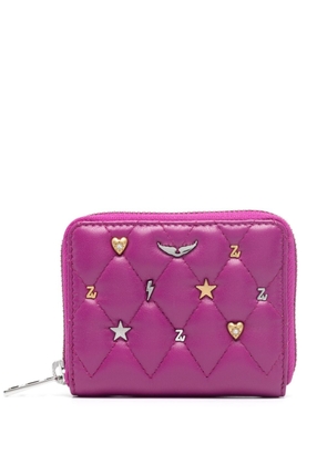 Zadig&Voltaire Mini ZV lucky charms leather wallet - Purple