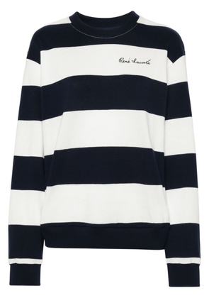 Lacoste embroidered-logo striped sweatshirt - Blue