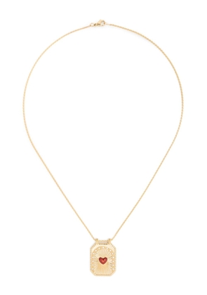 Marie Lichtenberg 18kt yellow gold Heart Scapular diamond necklace