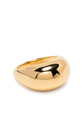 Missoma gold-plated sterling silver Chubby dome ring