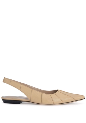 BY FAR Cyd slingback leather mules - Neutrals