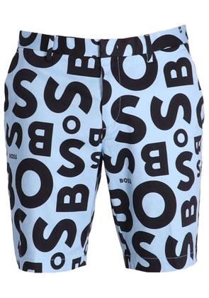 BOSS all-over logo-print shorts - Blue
