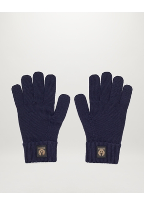 Belstaff Watch Gloves Men's Merino Wool Washed Navy One Size