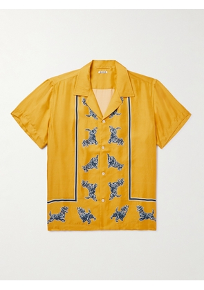 BODE - Printed Silk-Twill Shirt - Men - Yellow - S