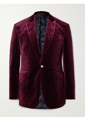 Favourbrook - Newport Cotton-Velvet Tuxedo Jacket - Men - Burgundy - UK/US 36