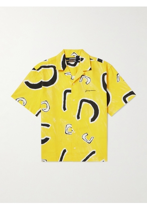 Jacquemus - Jean Camp-Collar Printed Cotton Shirt - Men - Yellow - IT 44