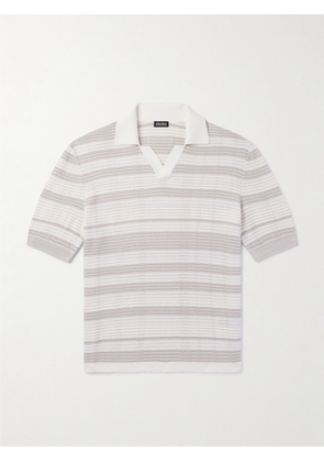 Zegna - Dégradé Cotton-Blend Polo Shirt - Men - Gray - IT 48