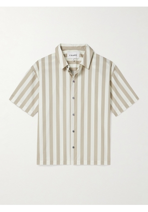 FRAME - Striped Cotton-Poplin Shirt - Men - Neutrals - XS