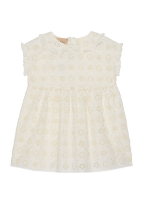 Gucci Kids Cotton Broderie Anglaise Dress (0-24 Months)