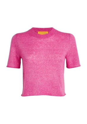 Guest In Residence Merino-Cashmere-Silk T-Shirt