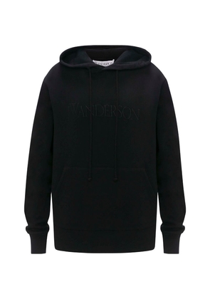 Jw Anderson Cotton Logo-Embroidered Hoodie