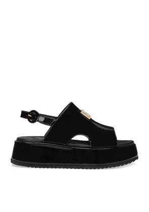 Dolce & Gabbana Kids Patent Leather Wedge Sandals