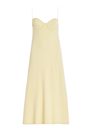 Lisa Yang - Ally Knit Cashmere Midi Dress - Yellow - 0 - Moda Operandi