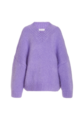 Michael Kors Collection - Brush Mohair-Silk Sweater - Purple - S - Moda Operandi