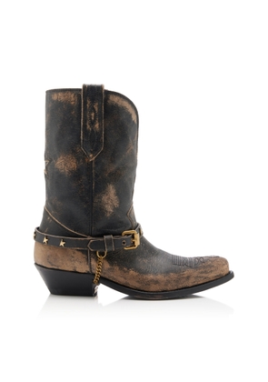 Golden Goose - Wish Star Leather Western Boots - Black - IT 37 - Moda Operandi