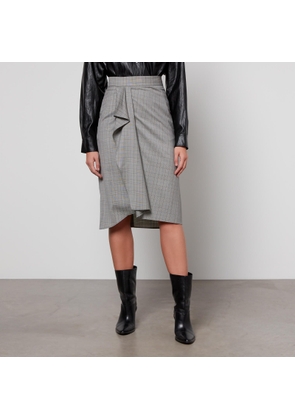 Marant Etoile Olyane Houndstooth Wool Skirt - FR 36/UK 8