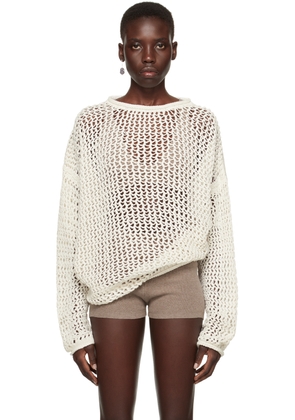 Lauren Manoogian Off-White Big Net Sweater
