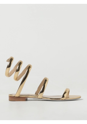 Flat Sandals RENE CAOVILLA Woman colour Gold