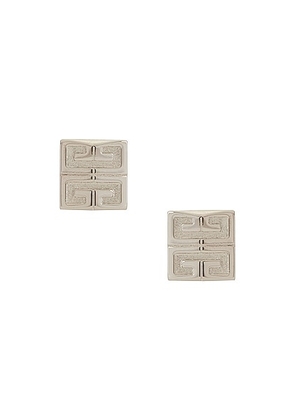Givenchy 4G Silvery Stud Earrings in Silvery - Metallic Silver. Size all.