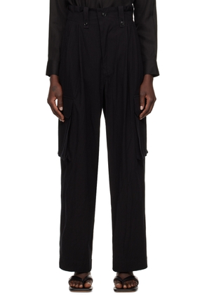 Y's Black Bellows Pocket Trousers