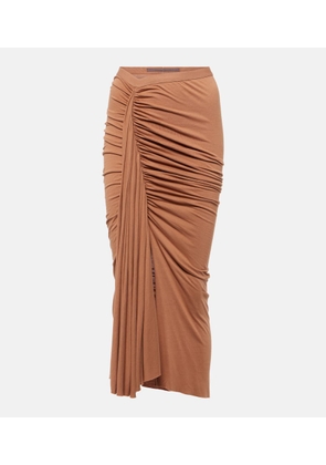 Rick Owens Lilies ruched midi skirt
