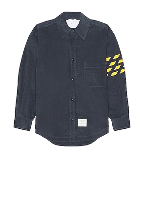 Thom Browne Oversized Shirt Jacket in Navy - Navy. Size 2/M (also in ).