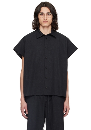 AIREI Black Button Shirt