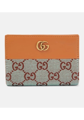 Gucci GG leather-trimmed wallet