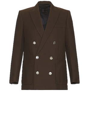 BALMAIN Twill Db Blazer Jacket in Marron - Brown. Size 46 (also in ).