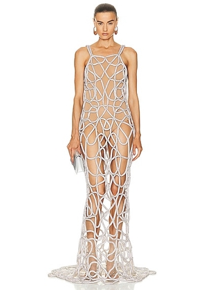 Cult Gaia x REVOLVE Arya Gown in Crystal - Metallic Silver. Size 6 (also in ).