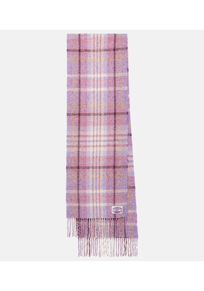 Acne Studios Checked wool and silk-blend scarf