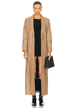 NOUR HAMMOUR Laithan Coat in Oak - Tan. Size 34 (also in 40).