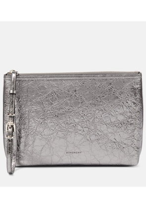 Givenchy Voyou metallic leather pouch
