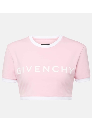 Givenchy Logo cotton-blend jersey cropped T-shirt