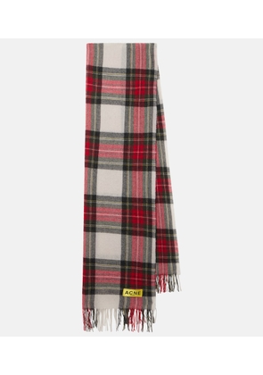 Acne Studios Checked wool and cashmere scarf
