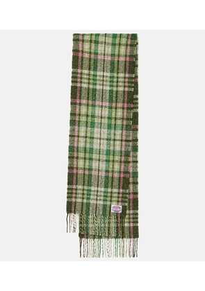 Acne Studios Checked wool and silk-blend scarf