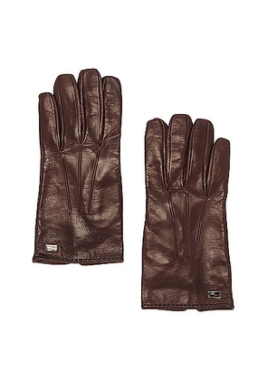 fendi Fendi Sheepskin Gloves in Dark Brown - Brown. Size 8.5 (also in ).
